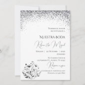 Invitación Minimalistic Spanish Wedding Invitation Kaart (Voorkant)