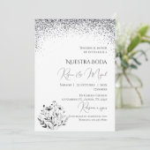 Invitación Minimalistic Spanish Wedding Invitation Kaart (Staand voorkant)