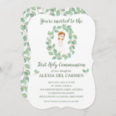 Invitación modelo Alexia Primera Comunión Kaart (Voorkant / Achterkant)