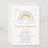 Invitación Modern Rainbow Invitation Birthday Kaart (Voorkant)