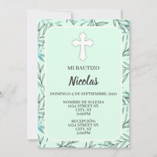 INVITACION NEUTRAL PARA EVENTO RELIGIOSO KAART (Voorkant)