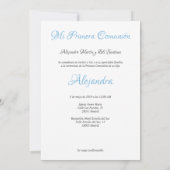 Invitación Niña Primera Comunión con Orla Floral (Achterkant)