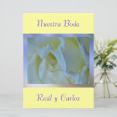 Invitación - Nuestra Boda - Amarilla y Azul Kaart (Staand voorkant)