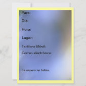 Invitación - Nuestra Boda - Amarilla y Azul Kaart (Achterkant)