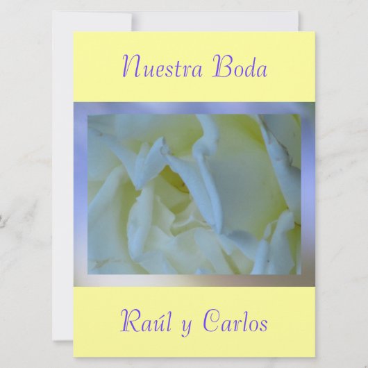 Invitación - Nuestra Boda - Amarilla y Azul Kaart (Voorkant)