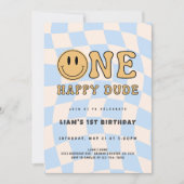 INVITACIÓN ONE HAPPY DUDE BIRTHDAY KAART (Voorkant)