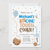 Invitación One Tough Cookie Eerste Verjaardag Kaart (Voorkant)