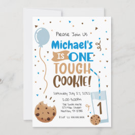 Invitación One Tough Cookie Eerste Verjaardag Kaart