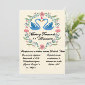 Invitacion para aniversario o cumpleaños kaart (Staand voorkant)