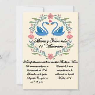 Invitacion para aniversario o cumpleaños kaart