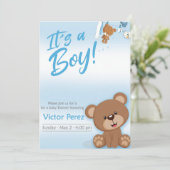 Invitación para baby shower kaart (Staand voorkant)