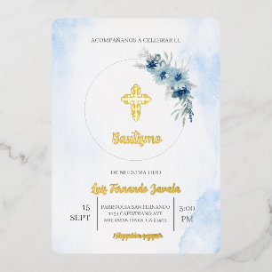Invitación para bautismo de niño folie uitnodiging