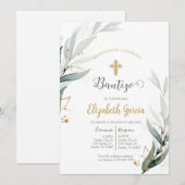 Invitación para bautismo kaart (Voorkant / Achterkant)