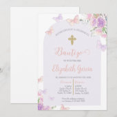 Invitación para bautismo kaart (Voorkant / Achterkant)