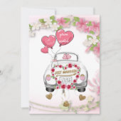 Invitación para boda con coche de novios kaart (Voorkant)