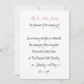 Invitación para boda con coche de novios kaart (Achterkant)