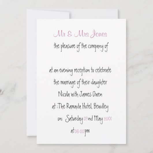 Invitación para boda con coche de novios kaart (Achterkant)