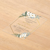 Invitación para boda de oro acryl uitnodigingen (Laagn)