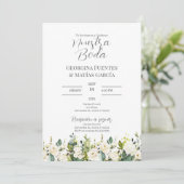 Invitación para Boda español Kaart (Staand voorkant)