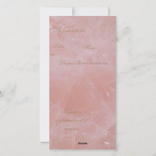 invitación para boda feestdagenkaart (Achterkant)