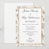 Invitación para boda ramo de flores kaart (Voorkant / Achterkant)