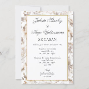 Invitación para boda ramo de flores kaart