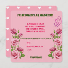 INVITACION PARA EL DIA DE LAS MADRES.