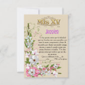 Invitación para fiesta de 15 años kaart (Voorkant)