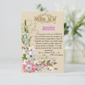 Invitación para fiesta de 15 años kaart (Staand voorkant)