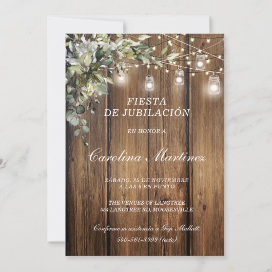 Invitación para Fiesta de Jubilación Personalizada Kaart (Voorkant)