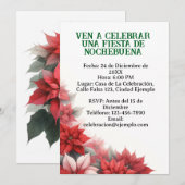 Invitación para Fiesta de Nochebuena Spaans Kaart (Voorkant / Achterkant)
