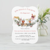 invitación Para Fiestas Navideñas Kaart (Staand voorkant)