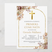 Invitación para primera comunión kaart (Voorkant / Achterkant)
