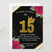 Invitacion para quinceañera kaart (Voorkant / Achterkant)