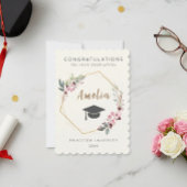 Invitación Personalized graduation ticket with cap Kaart