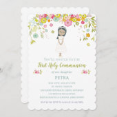 Invitación PETRA Primera Comunión Kaart (Voorkant / Achterkant)