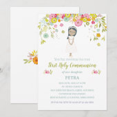 Invitación PETRA Primera Comunión Kaart (Voorkant / Achterkant)