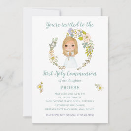 Invitación PHOEBE Primera Comunión Kaart