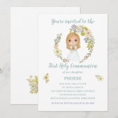 Invitación PHOEBE Primera Comunión Kaart (Voorkant / Achterkant)