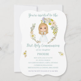 Invitación PHOEBE Primera Comunión Kaart
