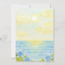 Invitación Playa pintada  Kaart