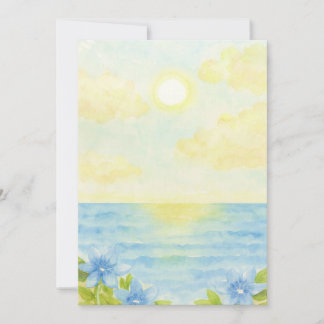 Invitación Playa pintada  Kaart