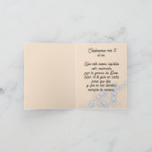 Invitación plegada mis 15  elegante rosa con foto (Binnen)