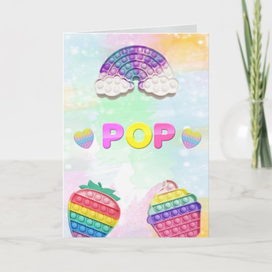Invitación Pop It Niña (Voorkant)