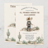 Invitación Primer Rodeo Infantil Personalizada Kaart (Voorkant / Achterkant)