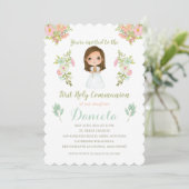 Invitación Primera Comunión DANIELA Kaart (Staand voorkant)
