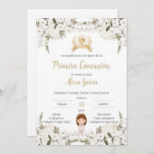 Invitación Primera Comunión Niña Kaart (Voorkant / Achterkant)