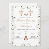 Invitación Primera Comunión Niña Kaart (Voorkant / Achterkant)