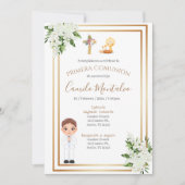 Invitación primera Comunión niño Kaart (Voorkant)