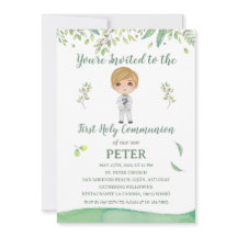 Invitación Primera Comunión PETER